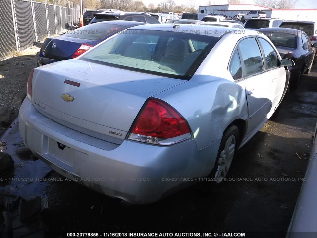 2G1WB5E39G1107933 - 2016 CHEVROLET IMPALA LIMITED LT SILVER photo 4