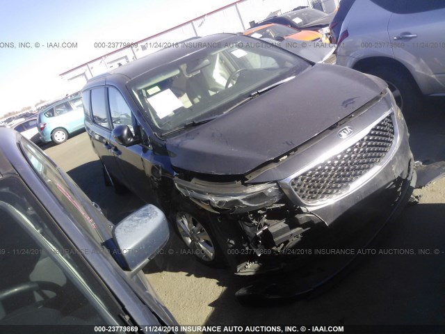 KNDMB5C19F6065884 - 2015 KIA SEDONA LX GRAY photo 1