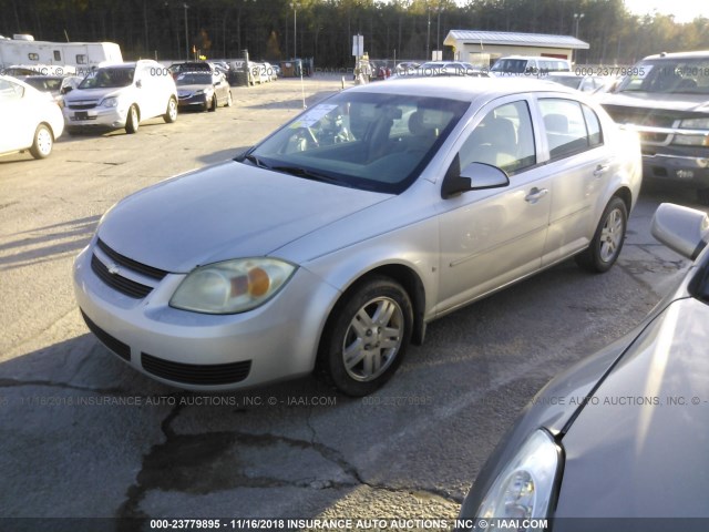 1G1AL55F567642003 - 2006 CHEVROLET COBALT LT SILVER photo 2