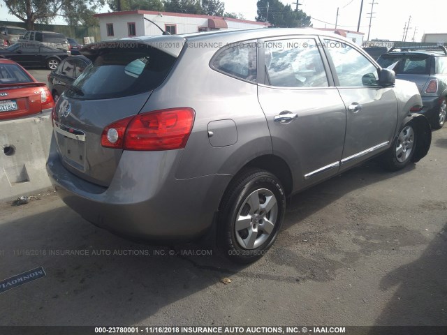 JN8AS5MT6CW282294 - 2012 NISSAN ROGUE S/SV GRAY photo 4