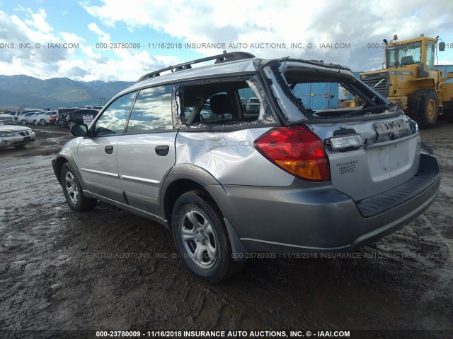 4S4BP61CX77304630 - 2007 SUBARU LEGACY OUTBACK 2.5I SILVER photo 3