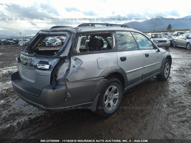 4S4BP61CX77304630 - 2007 SUBARU LEGACY OUTBACK 2.5I SILVER photo 4