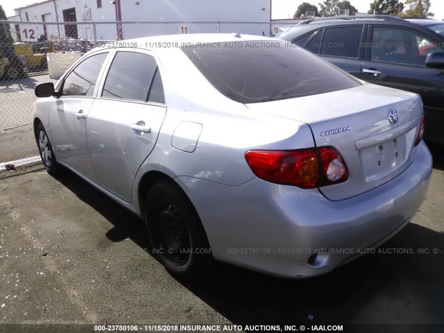 1NXBU4EE4AZ170862 - 2010 TOYOTA COROLLA S/LE/XLE SILVER photo 3