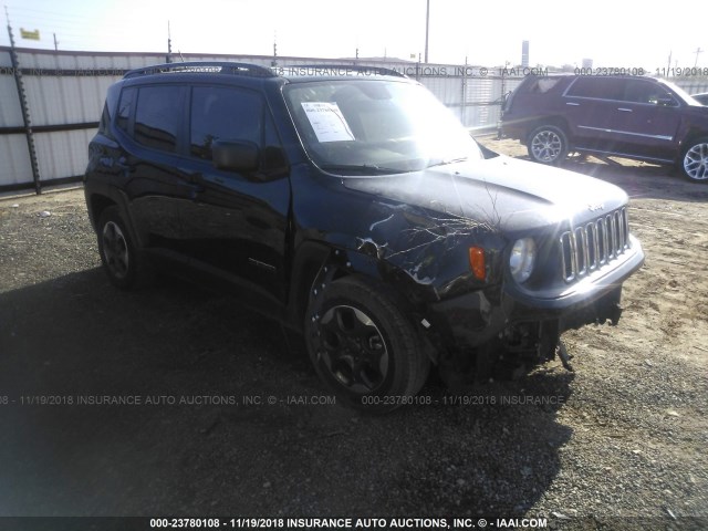 ZACCJAAB8HPE60500 - 2017 JEEP RENEGADE SPORT Սև լուսանկար 1