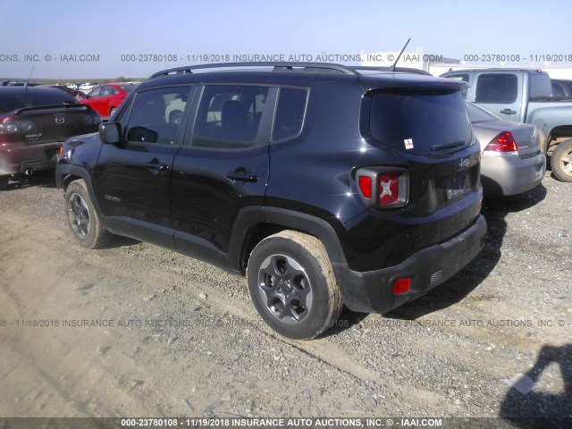 ZACCJAAB8HPE60500 - 2017 JEEP RENEGADE SPORT Սև լուսանկար 3