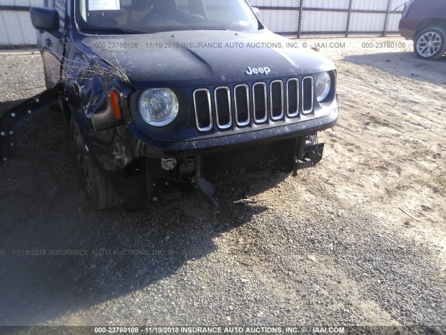 ZACCJAAB8HPE60500 - 2017 JEEP RENEGADE SPORT Սև լուսանկար 6