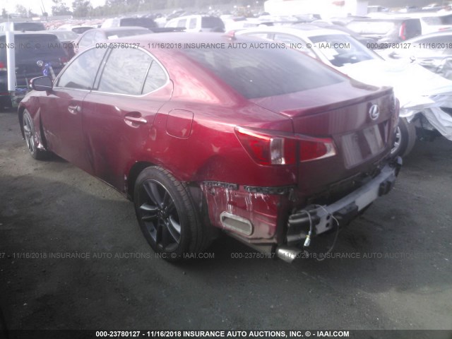 JTHBF5C2XC5175850 - 2012 LEXUS IS 250 RED photo 3