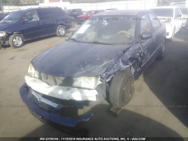 JM1BJ2222Y0263635 - 2000 MAZDA PROTEGE DX/LX BLUE photo 2