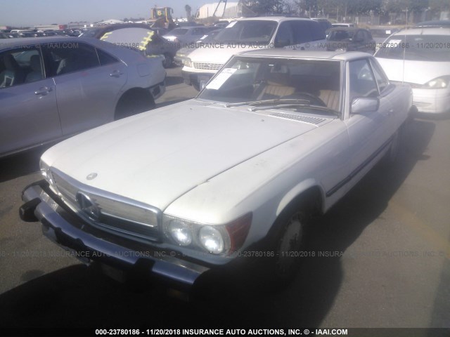 WDBBA45A0EA013572 - 1984 MERCEDES-BENZ 380 SL WHITE photo 2