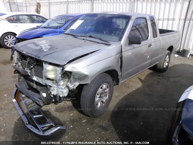 1N6DD26S7YC400865 - 2000 NISSAN FRONTIER KING CAB XE GRAY photo 2