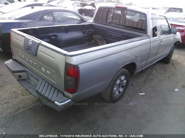 1N6DD26S7YC400865 - 2000 NISSAN FRONTIER KING CAB XE GRAY photo 4