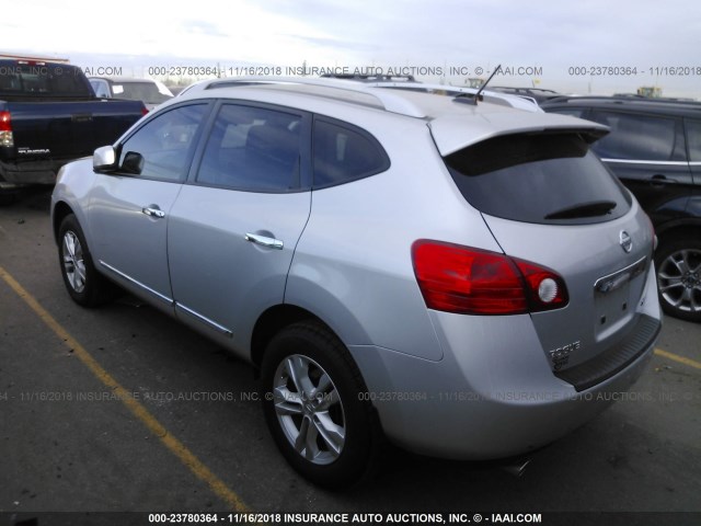 JN8AS5MV9DW641768 - 2013 NISSAN ROGUE S/SV SILVER photo 3