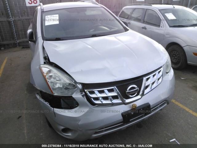 JN8AS5MV9DW641768 - 2013 NISSAN ROGUE S/SV SILVER photo 6