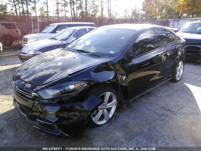 1C3CDFEB8FD112145 - 2015 DODGE DART GT BLACK photo 2