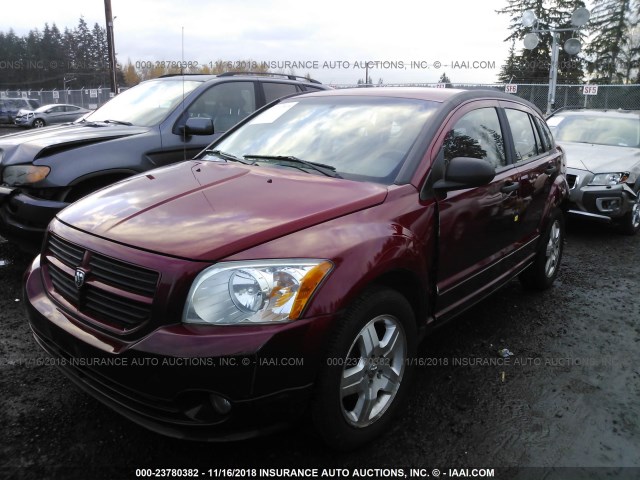 1B3HB48B97D126808 - 2007 DODGE CALIBER SXT RED photo 2