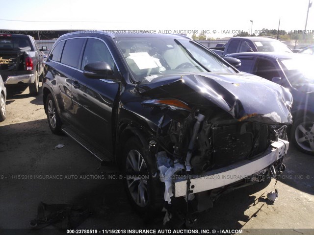 5TDKKRFH6FS082908 - 2015 TOYOTA HIGHLANDER XLE BLACK photo 1