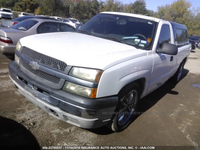 1GCEC14X35Z142680 - 2005 CHEVROLET SILVERADO C1500 WHITE photo 2