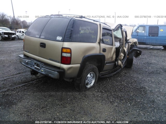 1GNEK13T71J179572 - 2001 CHEVROLET TAHOE K1500 BROWN photo 4