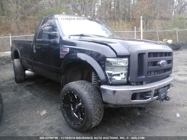 1FTWF31R08EB89125 - 2008 FORD F350 SRW SUPER DUTY BLACK photo 1