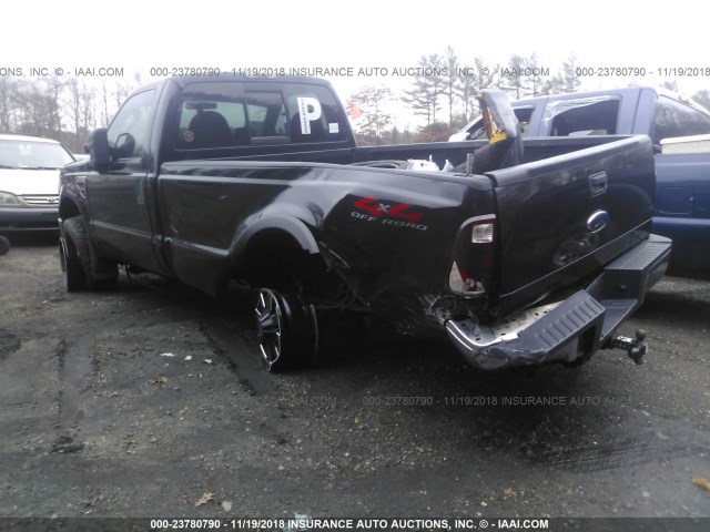 1FTWF31R08EB89125 - 2008 FORD F350 SRW SUPER DUTY BLACK photo 3