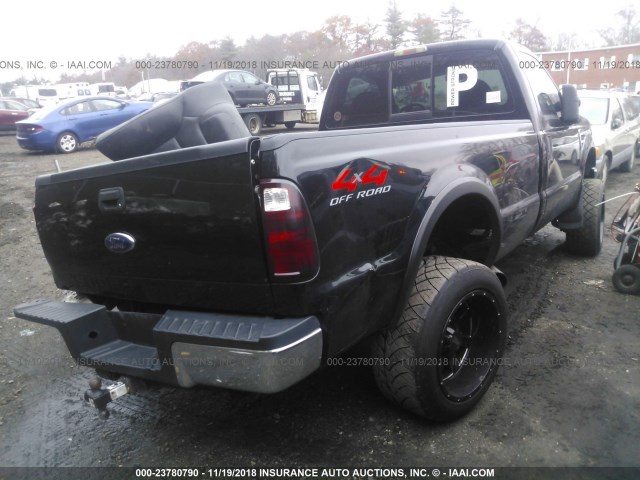 1FTWF31R08EB89125 - 2008 FORD F350 SRW SUPER DUTY BLACK photo 4