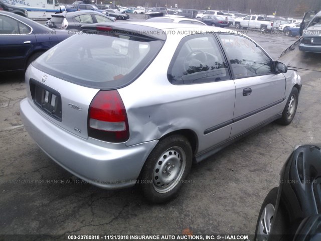 2HGEJ642XYH108409 - 2000 HONDA CIVIC CX SILVER photo 4