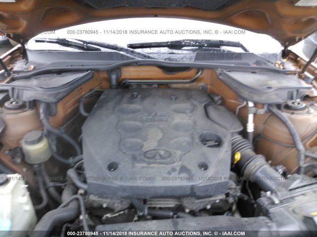 JNRAS08WX3X201889 - 2003 INFINITI FX35 ORANGE photo 10