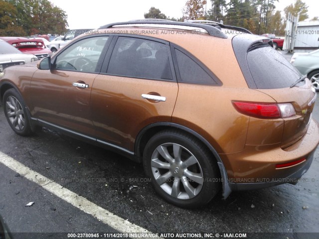 JNRAS08WX3X201889 - 2003 INFINITI FX35 ORANGE photo 3