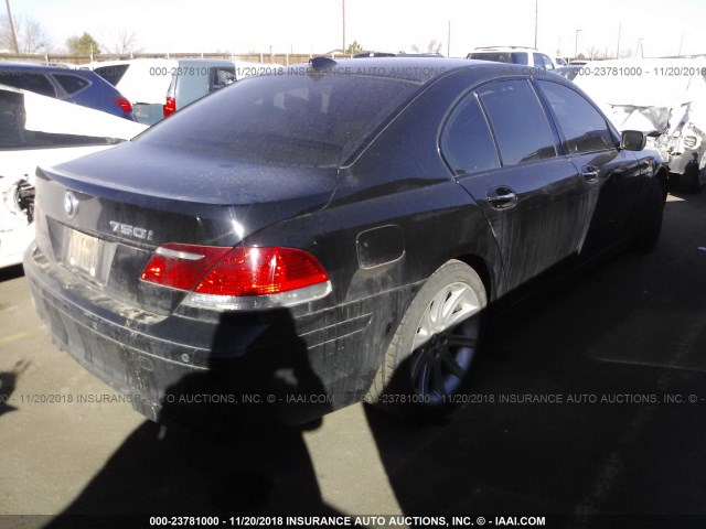 WBAHL83516DT05716 - 2006 BMW 750 I BLACK photo 4