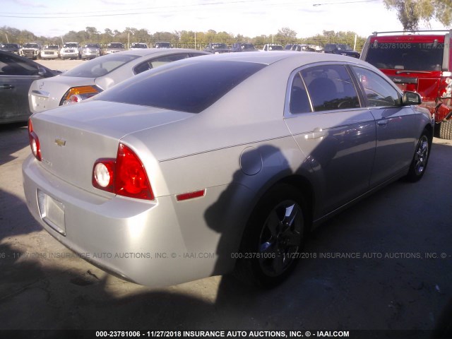 1G1ZC5EB5AF168844 - 2010 CHEVROLET MALIBU 1LT SILVER photo 4