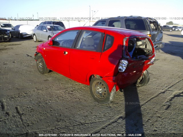 KL1TD66648B281159 - 2008 CHEVROLET AVEO LS RED photo 3