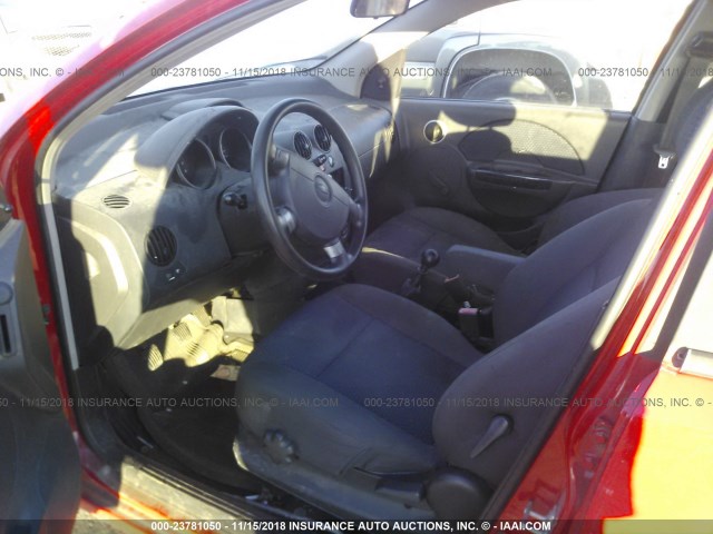 KL1TD66648B281159 - 2008 CHEVROLET AVEO LS RED photo 5