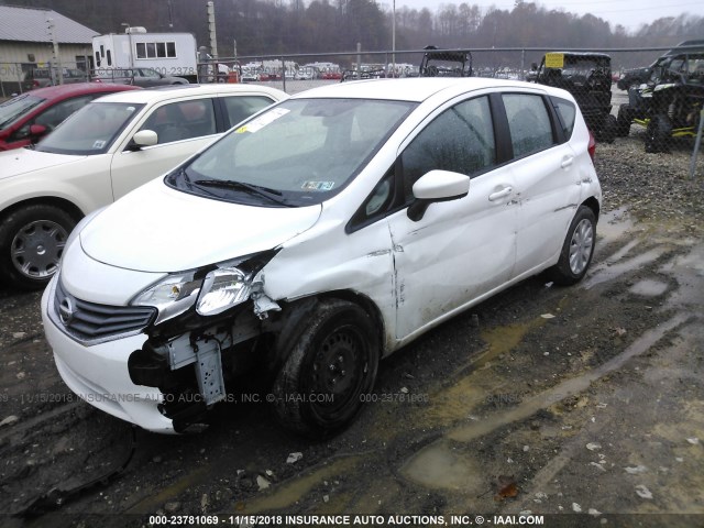 3N1CE2CPXFL414744 - 2015 NISSAN VERSA NOTE S/S PLUS/SV/SL/SR WHITE photo 2