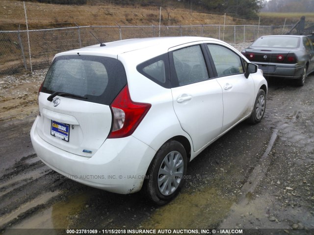 3N1CE2CPXFL414744 - 2015 NISSAN VERSA NOTE S/S PLUS/SV/SL/SR WHITE photo 4