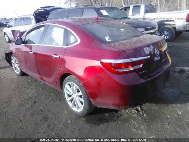 1G4PR5SK7C4185656 - 2012 BUICK VERANO CONVENIENCE MAROON photo 3