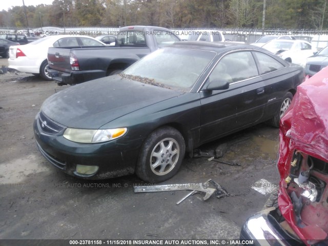 2T1CF22P1XC245357 - 1999 TOYOTA CAMRY SOLARA SE/SLE მწვანე ფოტო 2