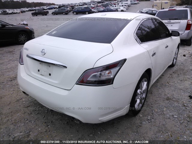 1N4AA5AP5CC832968 - 2012 NISSAN MAXIMA S/SV WHITE photo 4