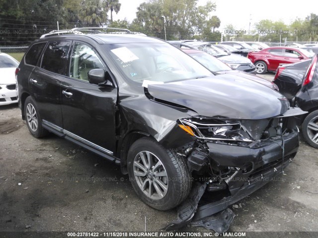 5N1AR2MN2FC657316 - 2015 NISSAN PATHFINDER S/SV/SL/PLATINUM BROWN photo 1