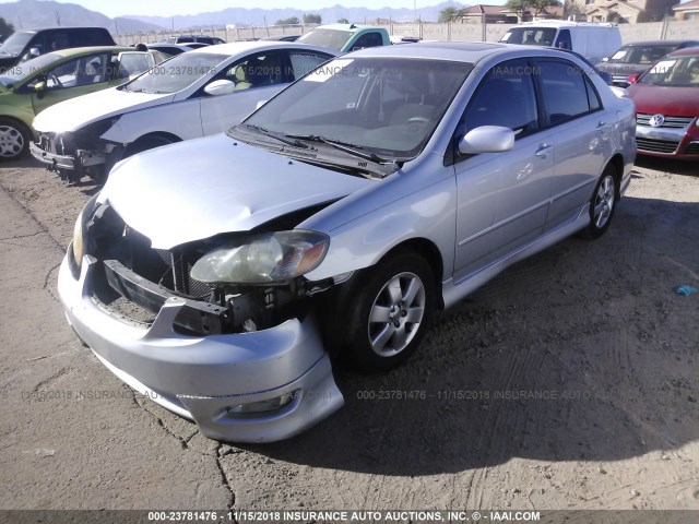 1NXBR32E05Z497782 - 2005 TOYOTA COROLLA CE/LE/S SILVER photo 2