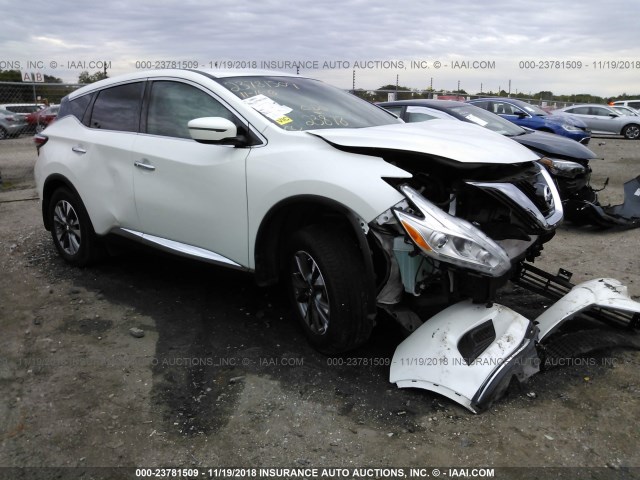 5N1AZ2MG7HN154213 - 2017 NISSAN MURANO S/SL/SV/PLATINUM WHITE photo 1