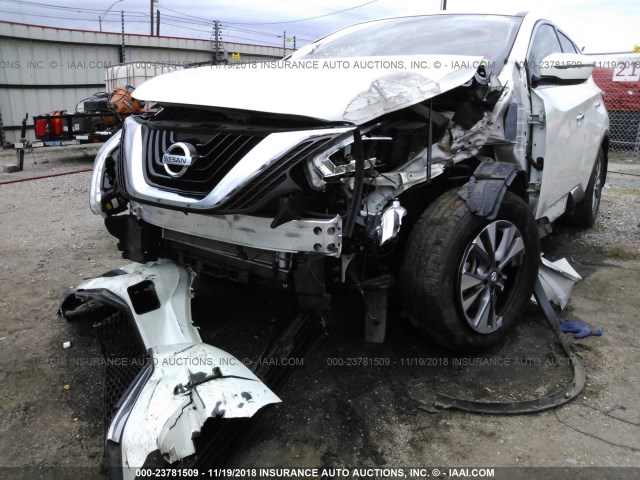 5N1AZ2MG7HN154213 - 2017 NISSAN MURANO S/SL/SV/PLATINUM WHITE photo 6