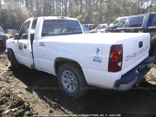 1GCEC14X55Z134001 - 2005 CHEVROLET SILVERADO C1500 WHITE photo 3