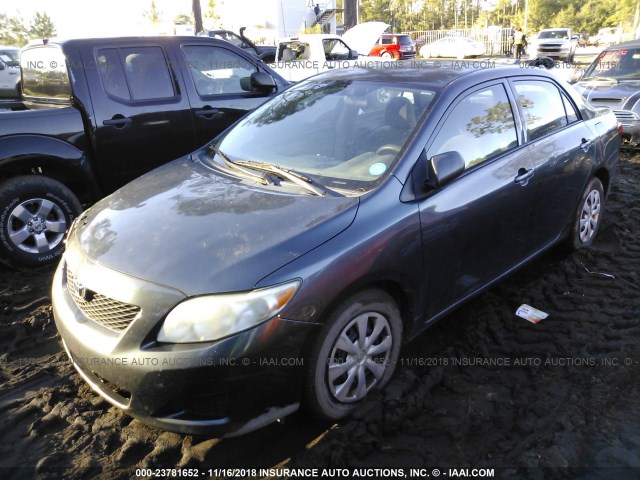 1NXBU4EE7AZ383949 - 2010 TOYOTA COROLLA S/LE/XLE GRAY photo 2