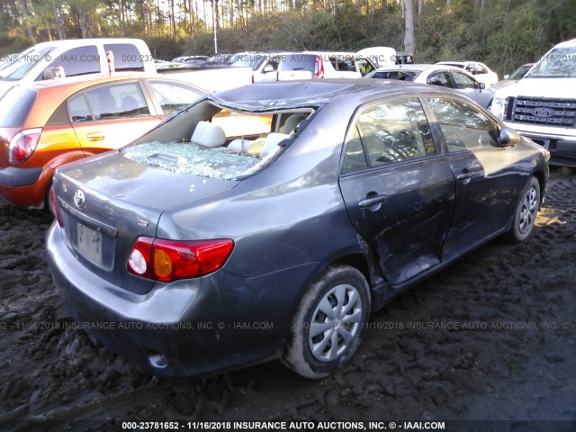 1NXBU4EE7AZ383949 - 2010 TOYOTA COROLLA S/LE/XLE GRAY photo 4