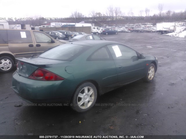 1ZWFT61L115604344 - 2001 MERCURY COUGAR V6 GREEN photo 4