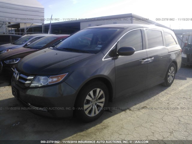 5FNRL5H61FB060657 - 2015 HONDA ODYSSEY EXL GRAY photo 2