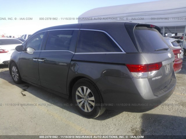 5FNRL5H61FB060657 - 2015 HONDA ODYSSEY EXL GRAY photo 3