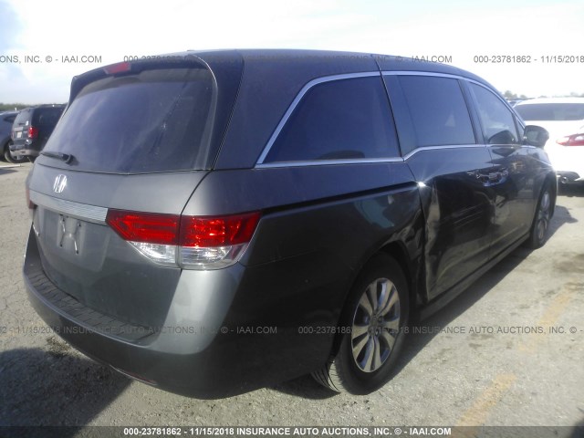 5FNRL5H61FB060657 - 2015 HONDA ODYSSEY EXL GRAY photo 4