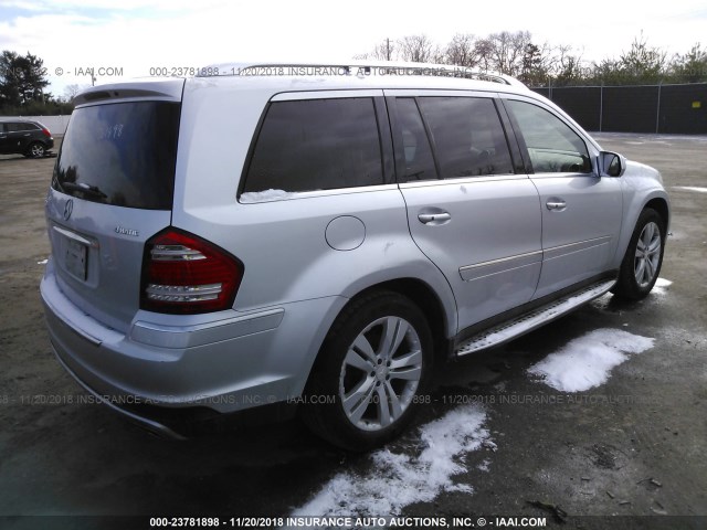 4JGBF7BE0AA550069 - 2010 MERCEDES-BENZ GL 450 4MATIC SILVER photo 4