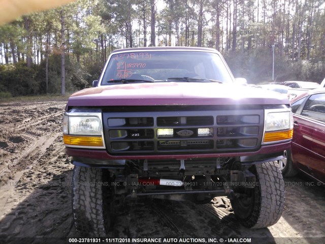 1FMEU15N4PLA20194 - 1993 FORD BRONCO U100 MAROON photo 6